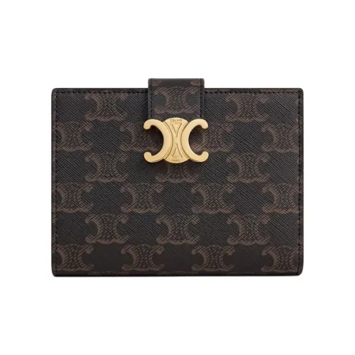 CELINE VictoireTriomphe Canvas Wallet Women's Brown
