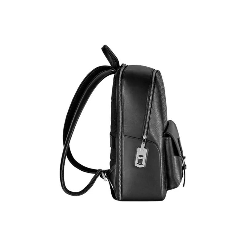 VERTU The First Layer Of Calfskin Ultralight Backpack Medium Size Unisex Black Flame Pattern-3
