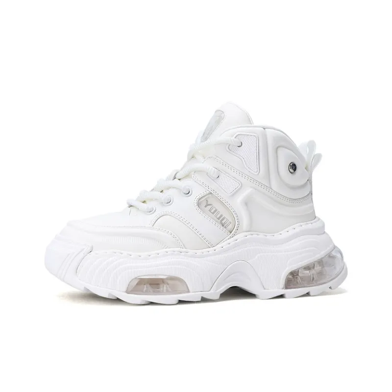 U7 High Top Chunky Sneakers Men's White-0