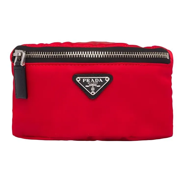PRADA Leather, Fabric Clutch Men's Red-0