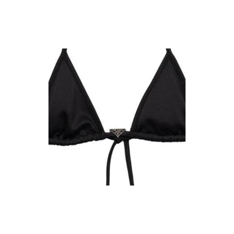 PRADA Triangle cup Halterneck Bikini Top-4