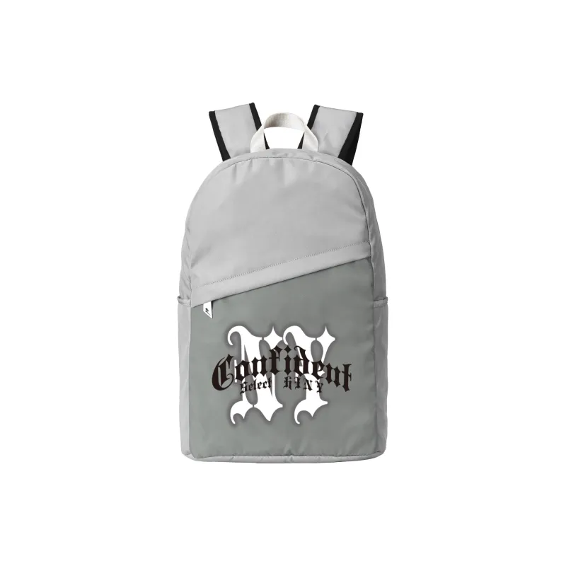 HINY Polyester Backpack Regular Unisex Gray-0