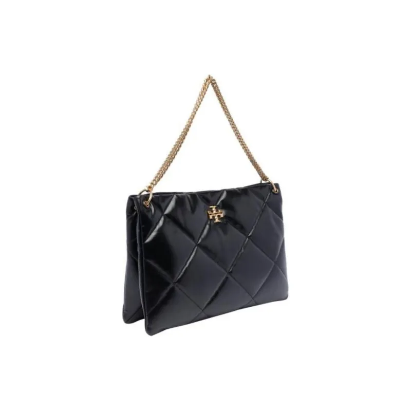 TORY BURCH Kira Diamond Quilt Satchel Black-4
