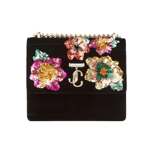 Jimmy Choo Avenue Quad Floral-appliqué Shoulder Bag