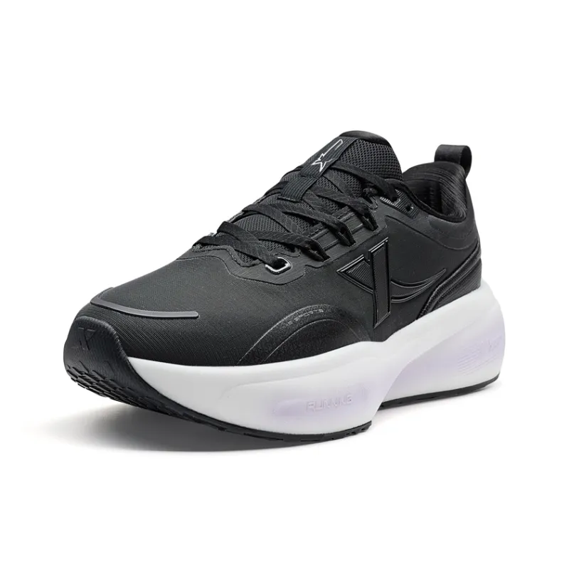 XTEP Mysterious Feather Wear Resistant Slip Resistant Low Top Casual Running Shoes Women's Black/Peony Purple-2