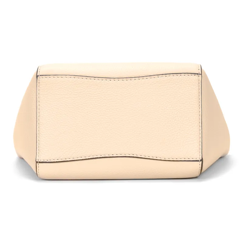 TORY BURCH McGraw Litchi Grain Leather Bucket Bags Crossbody One Shoulder Handbags Women's Ecru-3