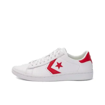 Converse Anti Slip Wear Resistant Low Top Skateboard Shoes Women's Red White