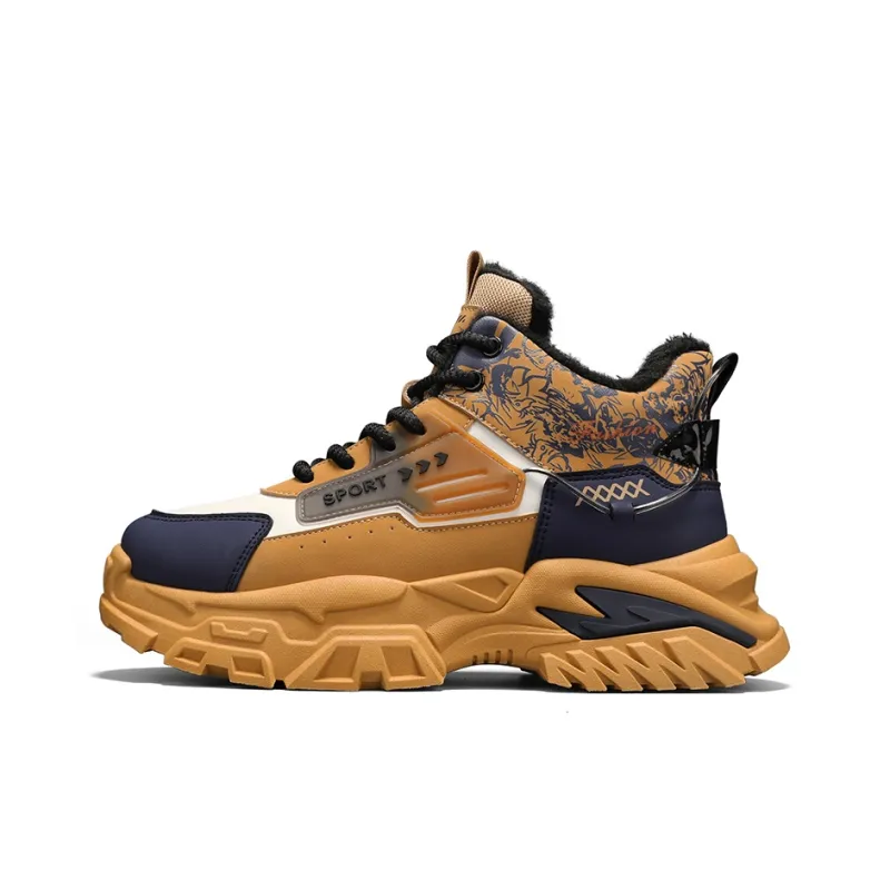 Bull Charm Abrasion-Resistant High-Top Casual Shoes Men's-12