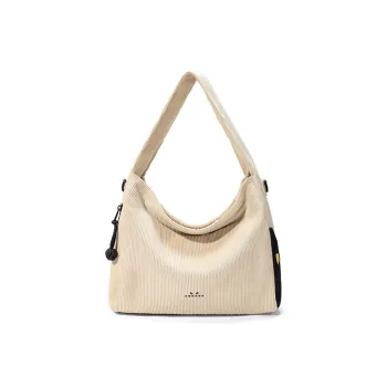 NOXXON Nylon Tote Togo Shopping Bag Handbag Crossbody Bag Shoulder Bag Regular Women's Obsidian Black/Coffee/Ecru