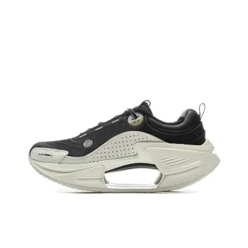 LiNing Anti Slip And Wear Resistant Height Increasing Low Top Casual Shoes Men's Black White