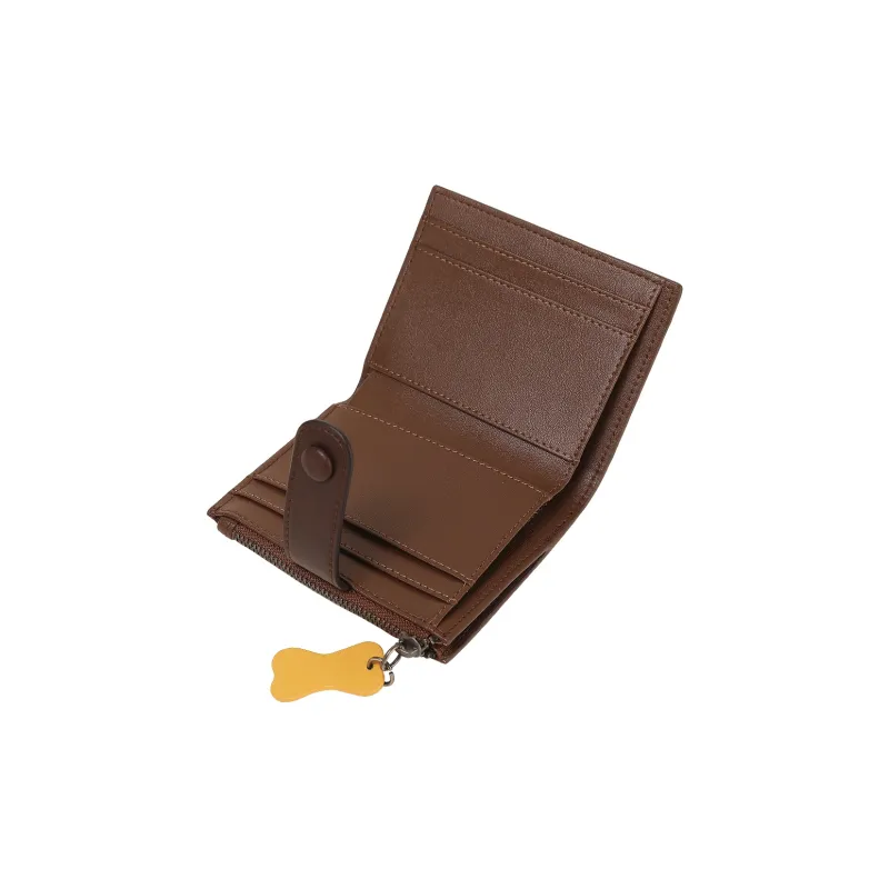 TOUTOU Maltese Collaboration PU Wallet Regular Women's Chocolate Brown-4