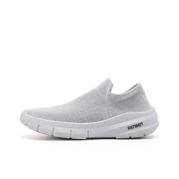 RENBEN Cushioned Slip Resistant Breathable Low Top Casual Shoes Men's Gray