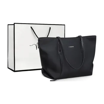 MILLIE'S Fabric Tote Shopping Bag Shoulder Bag Underarm Large Bag Regular Women's Black