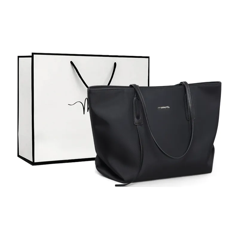 MILLIE'S Fabric Tote Shopping Bag Shoulder Bag Underarm Large Bag Regular Women's Black-0