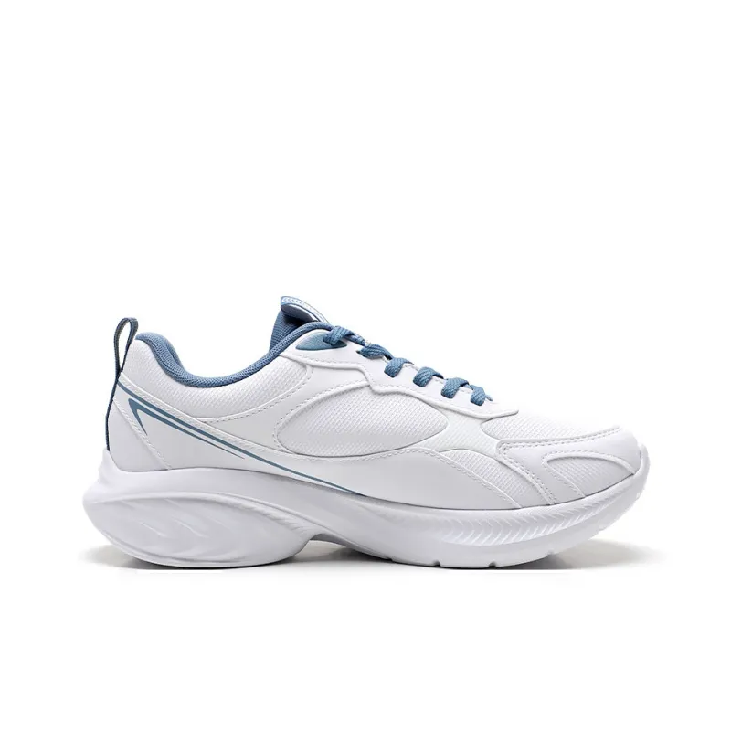 XTEP Cushioned Water Resistant And Wear Resistant Low Top Running Shoes Men's White Blue-1