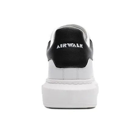 Airwalk Lightweight Breathable Height Increasing Low-Top Skateboard Shoes Women's White-4