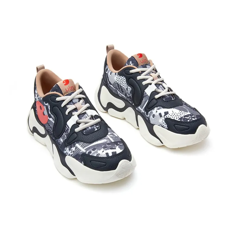 U.IN Painted Travel Shoes Low Top Chunky Sneakers Unisex-25
