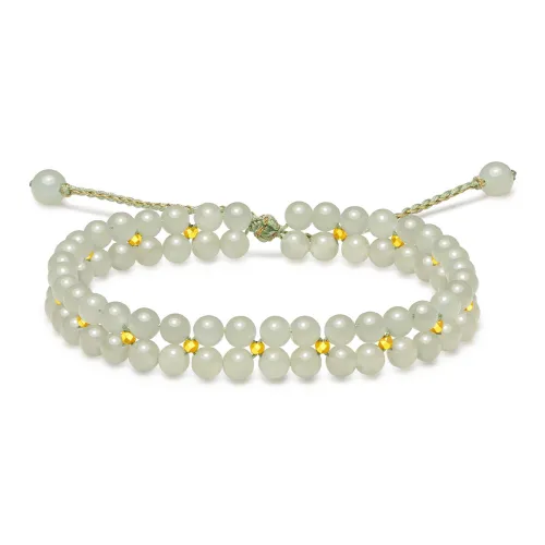 CHAOHONGJI Hetian Jade Bracelets Pale Greenish White Jade Women's