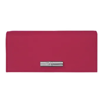 LONGCHAMP Le Roseau Cow Leather Wallet Women's Beetroot