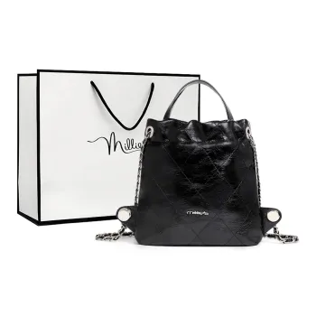 MILLIE'S Synthetic Leather Backpack Regular Women's Black