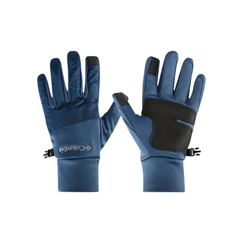 Columbia Polyester Elastane Artificial Leather Gloves Men's Blue-0