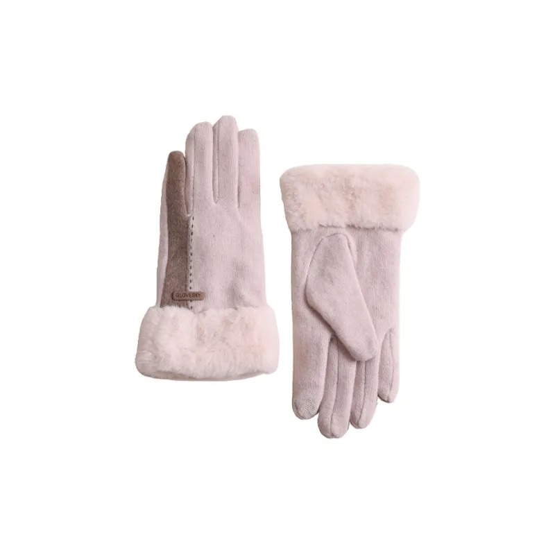 Lagur Wool Blend Knit Gloves Women's-0