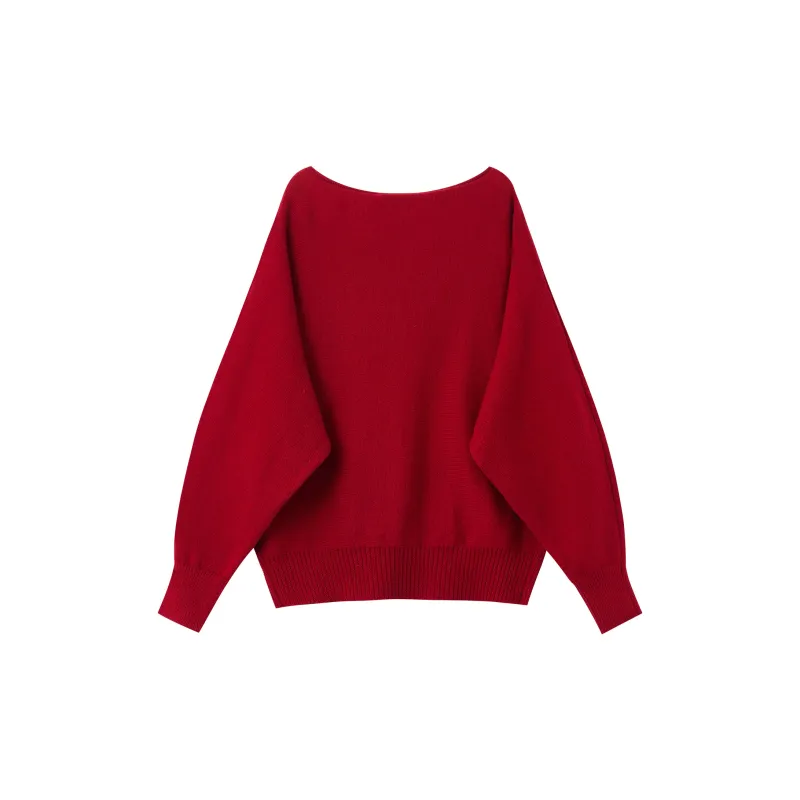 XUANSHU Sweaters Women's Red-1