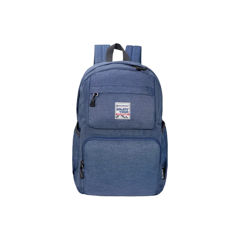 SUISSEWIN Fabric Large Capacity Campus Style Commuter Backpack Regular Men's Multicolor-6