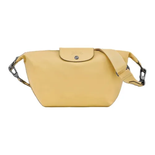 LONGCHAMP Le Pliage Xtra Cow Leather Dumpling Bag Crossbody Bag Shoulder Bag Small Size Women's Wheat White