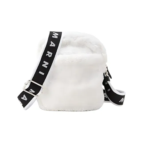 MARNI With Calfskin Crossbody Bag, Shoulder Bag Women's Black & White