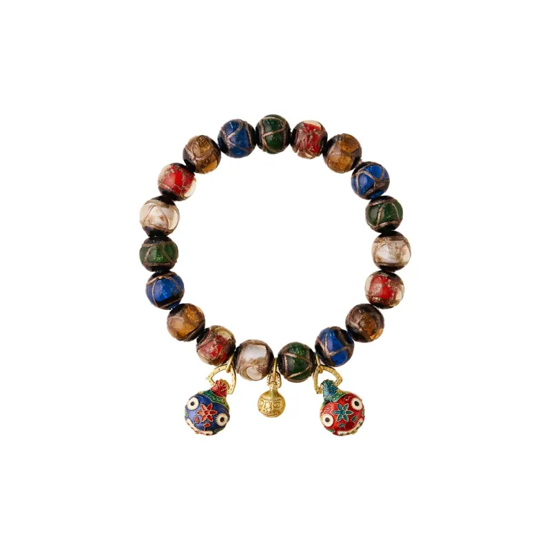 VIVIWELL Colored Glaze Jade Bracelets Unisex-4