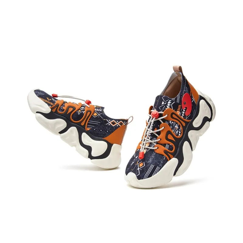 U.IN Painted Travel Shoes Low Top Chunky Sneakers Unisex-18