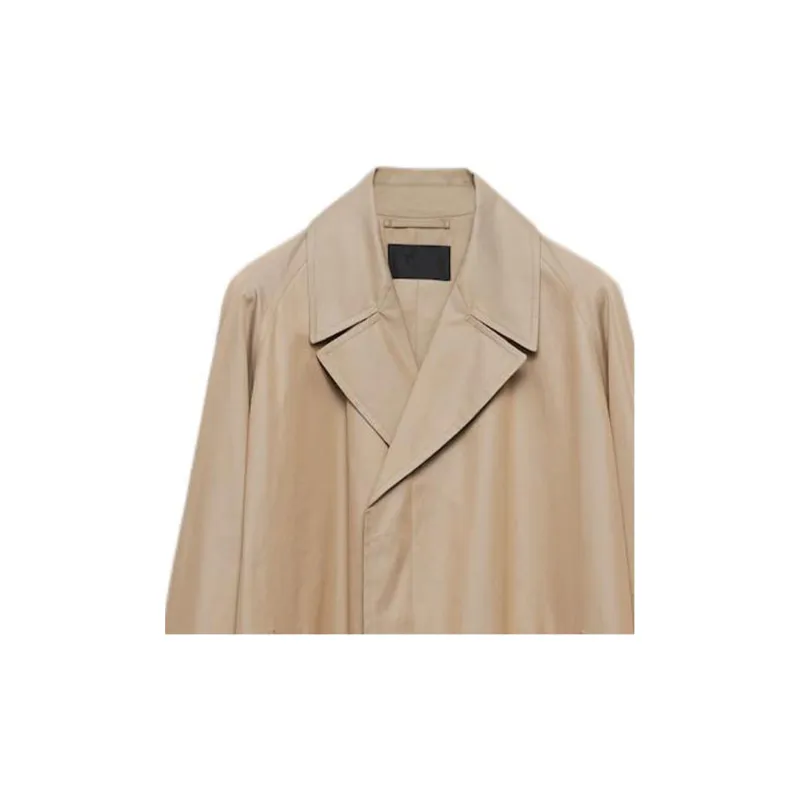PRADA Triangle-logo Cotton Trench Coat-1