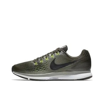 Nike Air Zoom Pegasus 34 Anti Slip Wear Resistant Low Top Casual Running Shoes Men's Green Black