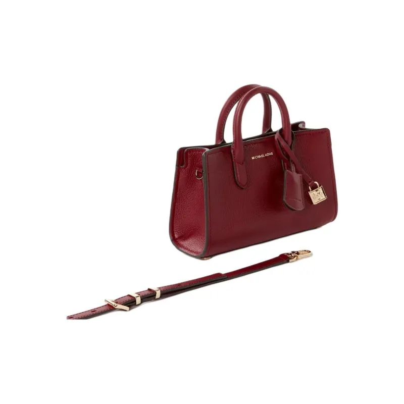 MICHAEL KORS Cow Leather Shoulder Bag, Crossbody Bag, Handbag Women's Burgundy-3