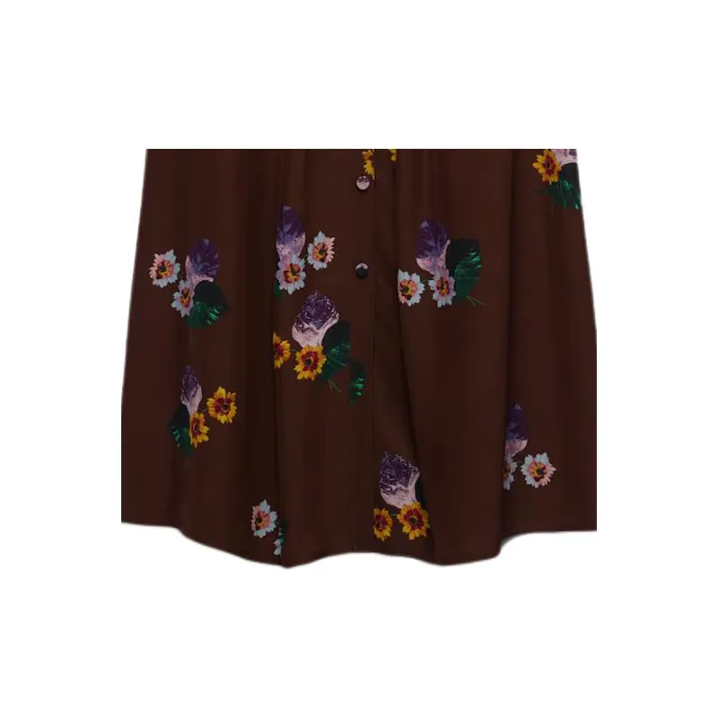 PRADA Floral-Printed Belted Midi Skirt-3