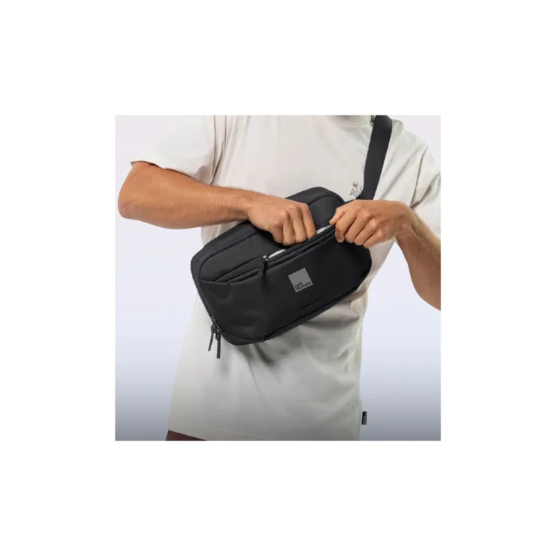 Jack Wolfskin Polyester One Shoulder Fanny Pack Regular Unisex Dark Gray-2