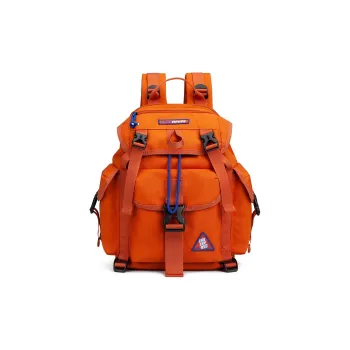 LOVERPUSS Fabric Backpack Backpack Travel Bag Backpack Regular Unisex Volcano Orange
