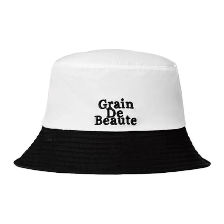 GRAIN DE BEAUTE Polyester Bucket Hats Unisex Black-2