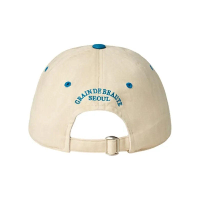 GRAIN DE BEAUTE Cotton Baseball Caps Unisex Blue-2