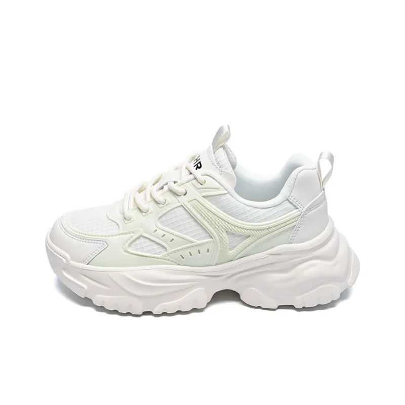 ZHR Chunky Sneakers Women's Low Top Beige, Milk Tea-5