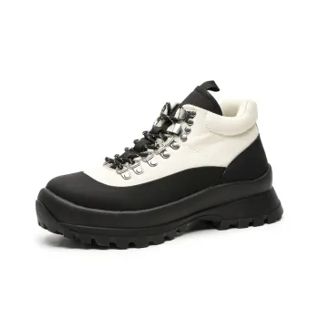 MODENGPAN Men's Casual Shoes Men Mid Top