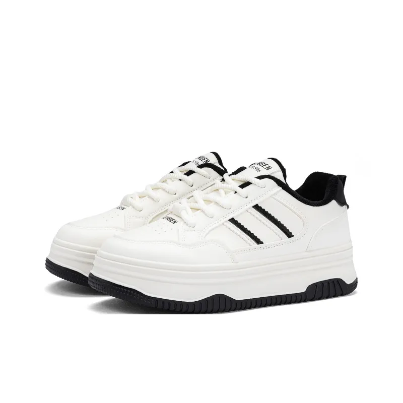 RENBEN Warm Balance Height Increasing Low-Top Skateboard Shoes Women's-2
