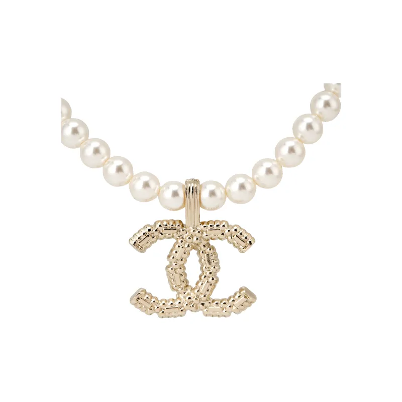 CHANEL 2024 Cc Faux pearl Necklace-1