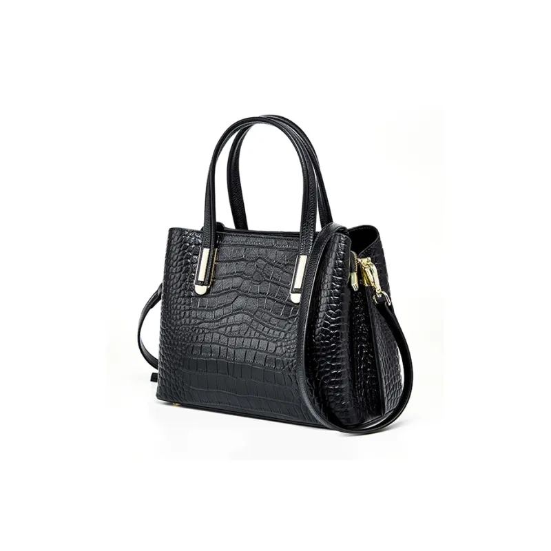 Carnival Keep Top Grain Cow Leather Handbags Crossbody Bags Medium Size Women's Black/Burgundy/Blue-2