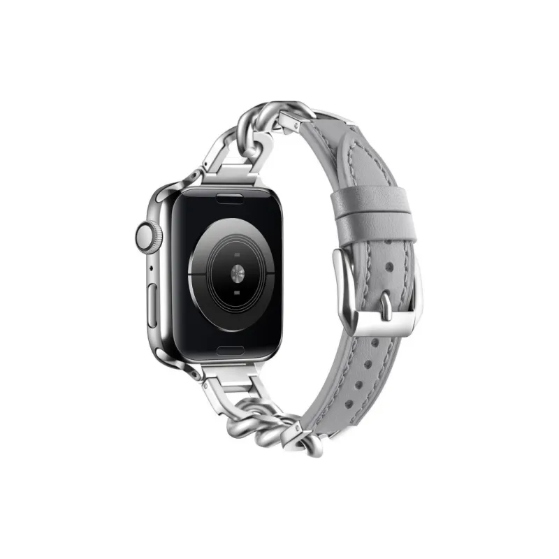 CHRROTA Compatibility Apple S10 Watch Single-Breasted Denim Chain Iwatch10 Strap S876 Watch Bands-8
