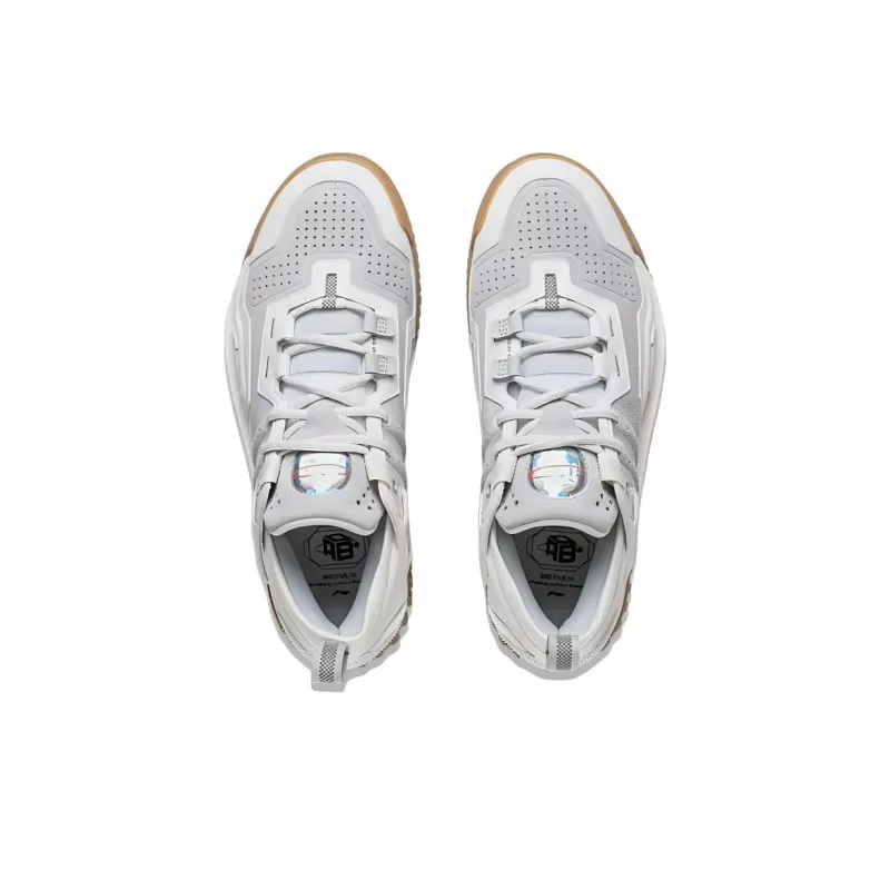 LiNing Anti 5 Low Cushioning Abrasion Resistant Lightweight Basketball Shoes Men's White-3