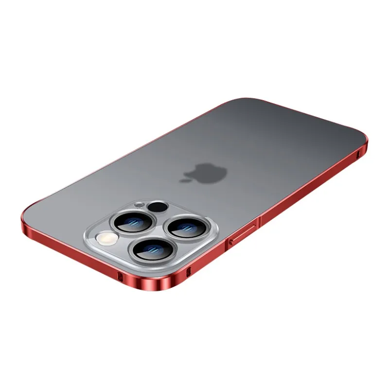 Andmo Metal Advanced Matte Transparent Impact Resistant Phone Case Compatible With Apple 13/13 Pro/13 Pro Max-18