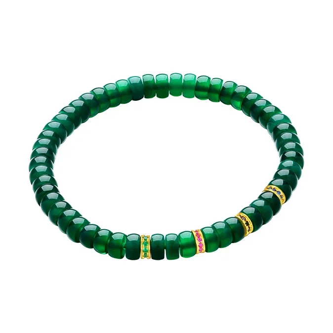 CHOW TAI SENG Agate New Chinese Style Beaded Bracelet Unisex-0