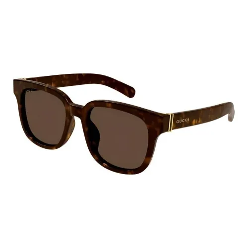 GUCCI Acetate Rectangular Sunglasses Women's Tortoiseshell